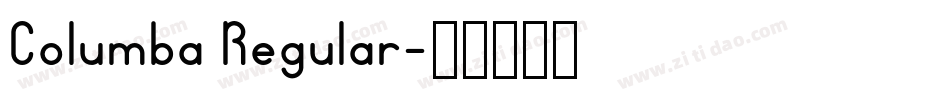 Columba Regular字体转换